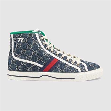 gucci denim sneakers.